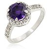 Amethyst Round Cut Crystal With Pave Blue Luster Diamonds Amethyst Round Cut Crystal With Pave Blue Luster Diamonds
